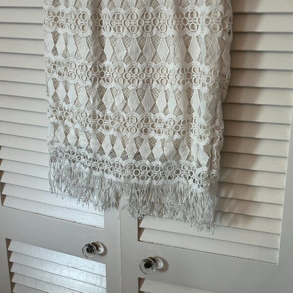 Lulus Kenna White Crochet Lace Sleeveless Bodycon Dress small - Picture 3 of 14